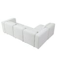 thumbnail image 5 of Beige  Modular Sofa, U-sharped sofa couch with Seat and Back, 350 lbs Weight Capacity for Living Room, Office, Bedroom, 5 of 9