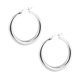 thumbnail image 1 of Pendientes de aro ALEXCRAFT en forma de luna de plata de ley 925, 1 of 8