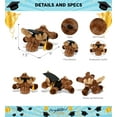 thumbnail image 3 of DolliBu Brown Lying Moose Graduation Plush Toy - Super Soft Moose Graduation Stuffed Animal Dress Up with Gown and Cap with Tassel Outfit - Reward Celebration Grad Gift - 9 Inch, 3 of 7
