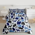 thumbnail image 2 of Feelyou Blue Camouflage Teens Full Size Comforter Sets, Wildlife Moose Bedding Sets, 3pcs, 2 of 8