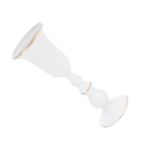 FELTECHELECTR Elegant Metal Trumpet Vase for Wedding Centerpieces 1Pcs 12.4X4.5X0.04In