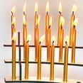 thumbnail image 6 of Tall Gold Birthday Candles, 100 Set, Celebration Stadium, Slow Burning, Minimal Wax Drip, Unscented, 6 of 6