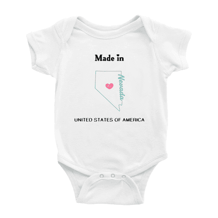 

Made In Nevada United States of America Baby Clothing Bodysuit 3-6 Months