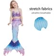 thumbnail image 5 of 4PCS Mermaid Tails for Swimming for Girls Kids Mermaid Swimsuit Costume Princess Bikini Set Bathing Suits_Special Gift, 5 of 5