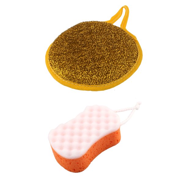 Bath Shower Sponge Body Cleaning Pouf Scrubber, Cleaner Double Sided