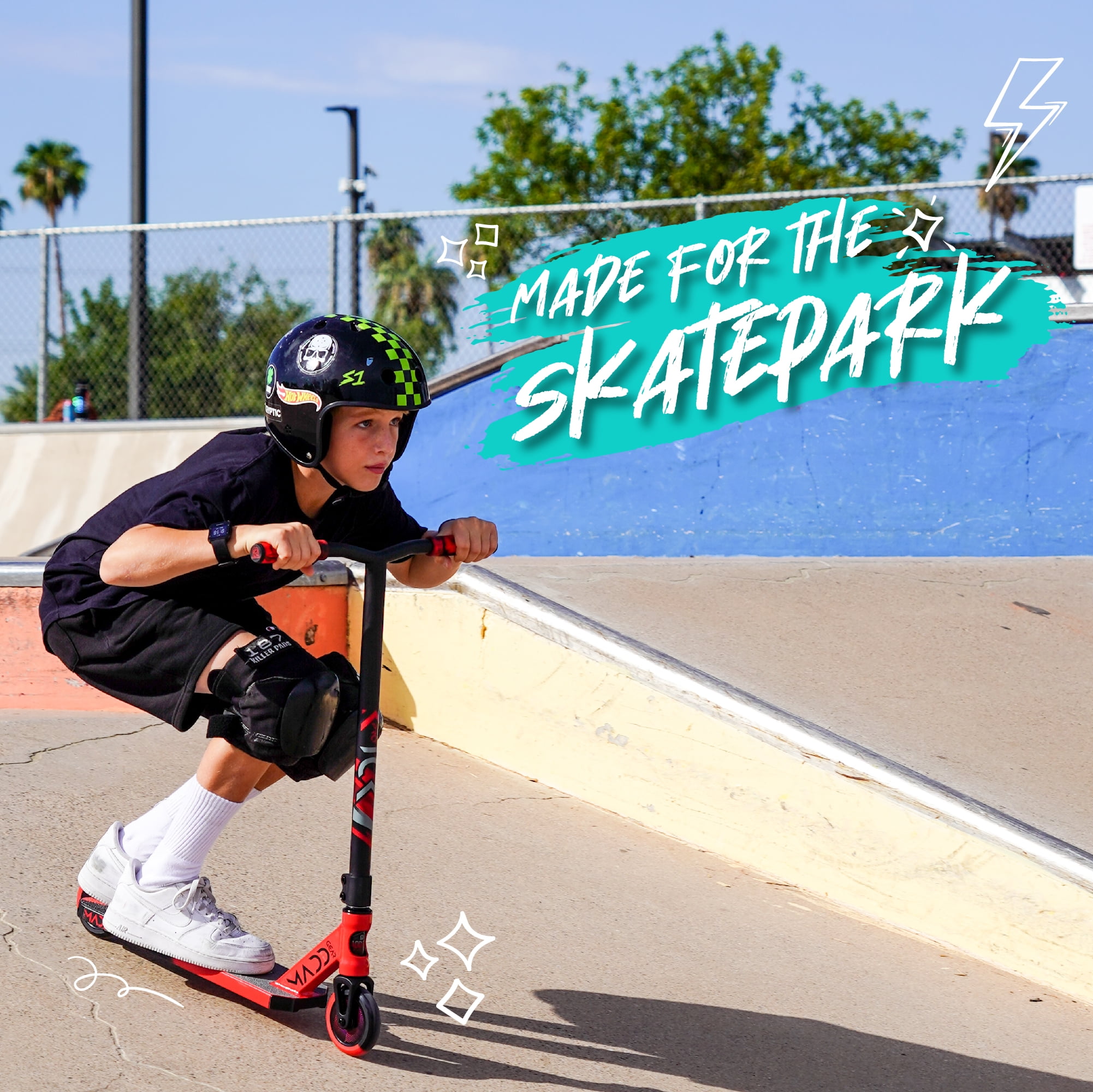 ジャスト・キッズ Free Shipping! Madd Gear Kick Pro Stunt Scooter Ages 6+