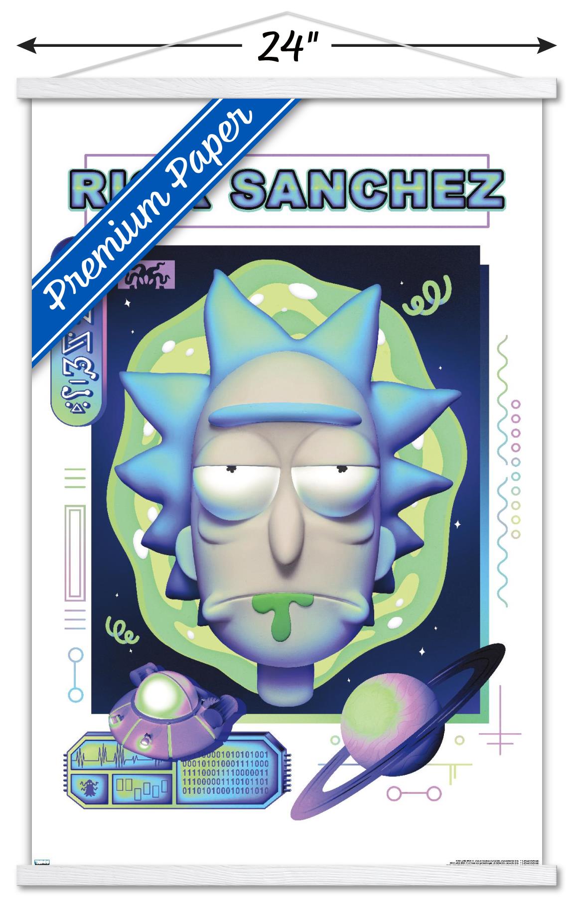 Rick and Morty - Rick Sanchez Wall Poster with Magnetic Frame, 22.375" x 34"