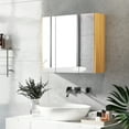thumbnail image 2 of kleankin Bathroom Cabinet Wall Mounted Mirror Cabinet with 3 Doors, 2 of 10