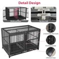 Jhsomdr 42 inch Heavy Duty Large Indestructible High Anxiety Dog Crate