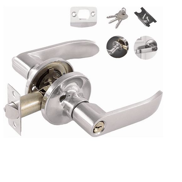 Cerradura Chapa Manija Para Puerta Recamara O Principal Baño Xtellar plateado