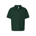 thumbnail image 5 of Gildan Youth DryBlend Jersey Polo, Short Sleeve Shirt, Classic Fit, Forest Green, Sizes S-XL, Pack 1, 5 of 7