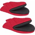 thumbnail image 1 of 1 Pair Heat-Resistant Short Oven Mitts with Non-Slip Grip for BBQ Baking and Cooking, 1 of 7