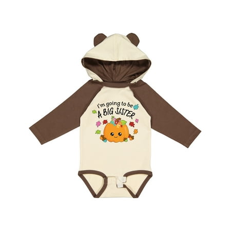 

Inktastic I m Going to Be a Big Sister- Cute Halloween Pumpkin Gift Baby Girl Long Sleeve Bodysuit