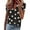 Imprimé Floral Noir, variante sur T-Shirt à Manches Courtes à Volants pour Femmes, Col en V, Décontracté, Basique, Mode Été, Ample, pour la Plage