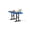 Blue, variant on AwayHome 6FT Metal Patio Picnic Tables with Umbrella Hole Thermoplastic Coated Commercial Rectangular Picnic Table, Surface Mounted, Green