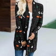thumbnail image 4 of Camiseta de manga larga para mujer, cárdigan de otoño, cárdigan suelto, camisa estampada, cárdigan, Top, cárdigan de Halloween, camisa Pompotops  qwe20864, 4 of 7