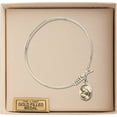 thumbnail image 3 of 6 1/4 inch Round Eye Hook Bangle Bracelet w/ Madonna & Child in Gold-Filled, 3 of 3