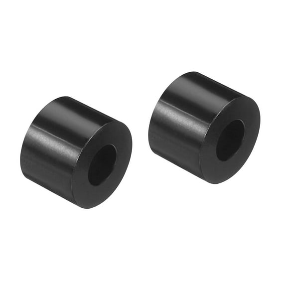 Uxcell Round Spacer Washer, 200 Pack Nylon 3.2mm ID x 7mm OD x 5mm L for M3 Screws Block, Black