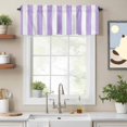 thumbnail image 2 of Purple White Striped Valance Curtain Rectangular Geometric Window Valances Rod Pocket Short Curtains Window Treatments for Kitchen Bedroom Bathroom Laundry 42" x 12", 2 of 9