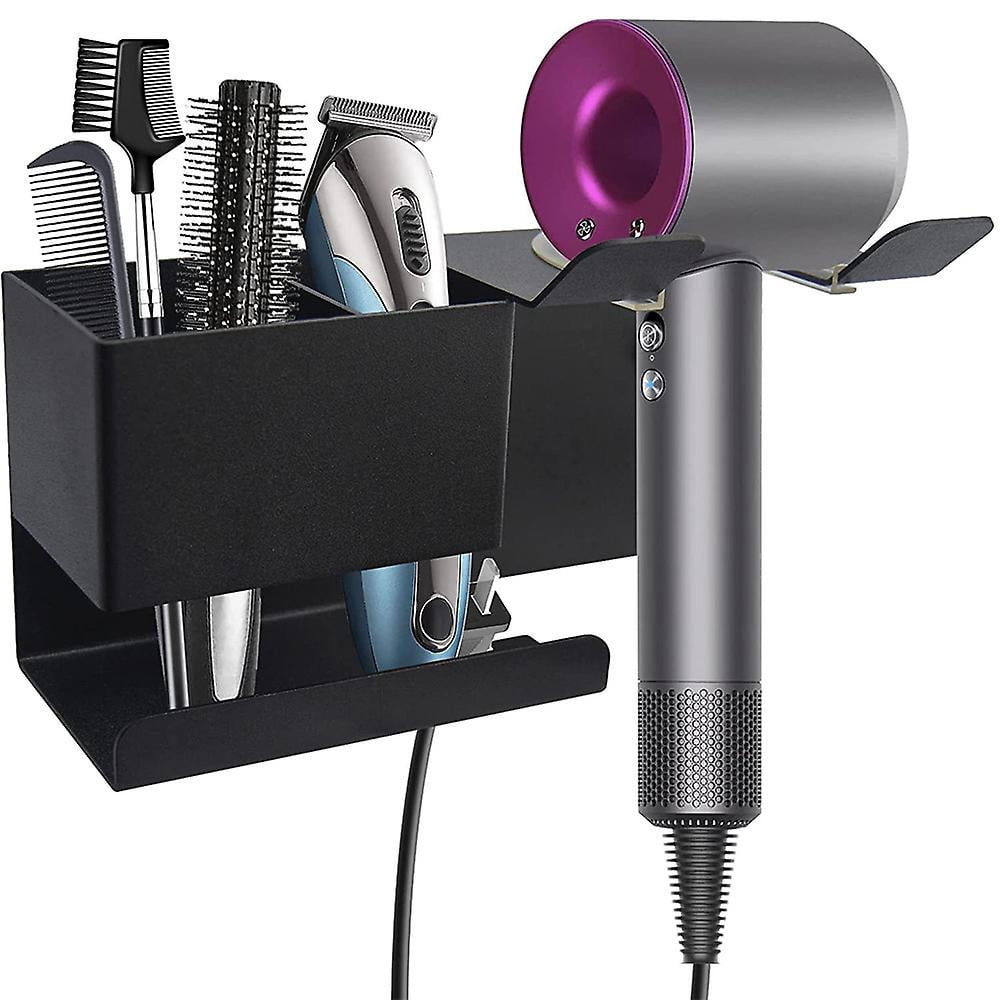 Soporte Para Secador Y Plancha De Pelo - Acero Inoxidable, Adhesivo Sin Taladro, Para Baño O Habitación
