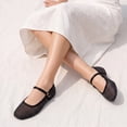 thumbnail image 7 of BLISSFUL STEP Women's Back to School Shoes Round Toe Rhinestone Breathable Mesh Ballet Flats Pumps Black 6, 7 of 7