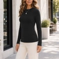 thumbnail image 6 of Jamicy Long Sleeve Shirts for Women Fashion Solid Color Winter Base Underwear Top Layering Undershirt Y2k Basic Tees 2026, 6 of 9