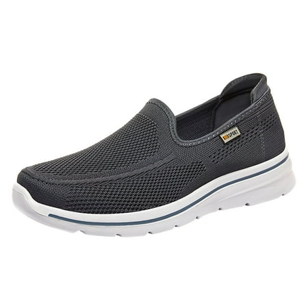 

Mackneog Summer And Autumn Men Sneakers Fly Woven Mesh Breathable And Comfortable Slip On Gift on Clearance