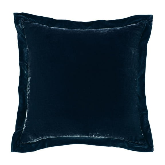 HiEnd Accents Dark Blue Stone Washed Velvet Pillow Sham, King