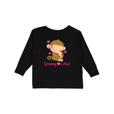 

Inktastic Grammy Loves Me Monkey Gift Toddler Toddler Girl Long Sleeve T-Shirt