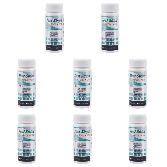 Tiras de prueba Agua PH Residual Cloro Valor Alcalinidad Dureza Probador 100pcs