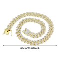 thumbnail image 3 of Necklaces for Women Jewelry for Women Cuban Chain Necklaces Gold Cuban Link Chains Mens Iced Out Bling Diamond Hop Jewelry For Women, 3 of 7