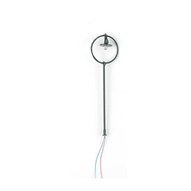 Injueey Modelo de luz en miniatura, lámpara de señal LED a escala 1:87, accesorios de micropaisaje, modelos de poste de luz DIY, juguetes de Artesanía Verde (blanco cálido) Injueey HA066888-06