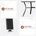 thumbnail image 5 of Arlopu 7pcs Outdoor Patio Dining Set, Patio Rectangular Metal Table & 6 Stackable Textilene Chairs, Outdoor Furniture for Backyard Garden Poolside, Brown, 5 of 10
