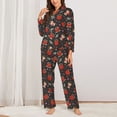 thumbnail image 2 of Yiaed coffee mug cup Print Pajamas Women's Long Sleeve Sleepwear Soft Button Down Loungewear Pjs Lounge Set Nightwear Womens Pajama Pants-XX-Large, 2 of 7