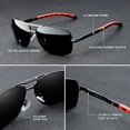 thumbnail image 3 of KINGSEVEN Retro Alloy Design Sunglasses Polarized UV400 Glasses For Men Women, 3 of 4