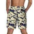 thumbnail image 3 of Sigee Game Controller Print Mens Swim Trunks with Compression Liner Quick Dry Swim Stretch Beach Shorts with Pockets,S-3XL, 3 of 7
