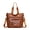 Brown, variant on PRIYAL Vintage Solid Color Versatile Women's Large Capacity Handbag Casual Versatile Shoulder