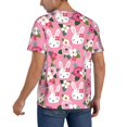 thumbnail image 2 of KLL Rose Rabbit for Men's Baseball Shirts,Short Sleeve Casual Shirts Button Down Shirt for Men Beach Summer Wedding Shirt-Medium, 2 of 7