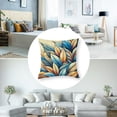 thumbnail image 5 of nygtbtfer Decorative Throw Pillow Covers in The Style of Gold and Cyan Satin Throw Pillow Covers Teal and Gold Decorative Bed Pillows Pillow Case Farmhouse Rustic Cushion Case White, 5 of 7