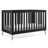 Delta Children Essex 4-in-1 Convertible Baby Crib - Greenguard Gold Certified, Ebony/Natural