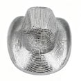 thumbnail image 2 of Sequin Cowboy Hat, Polyester Wide Brim Western Cowgirl Hat, One Size 56-58cm for Party Accessory, 2 of 4