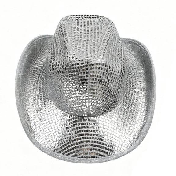 XFeng Golden Mesh Western Cowboy Party Hat