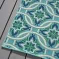thumbnail image 3 of Noble House Jada 90x63" Indoor/Outdoor Fabric Geometric Area Rug in Blue/Green, 3 of 5