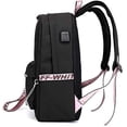 thumbnail image 3 of Mochila Kpop Lisa Rose Jisoo Jennie Shouler Bag Messenger Bag Mochila de carga USB de moda (negro 2), 3 of 5