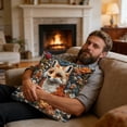 thumbnail image 6 of Tuvgenk Indoors Throw Pillow Covers 18x18 In Embroidered Polyester Pillowcases Multicolor Fox Furry for Couch, 6 of 6