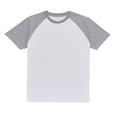 thumbnail image 1 of Ediodpoh Men’s Raglan Contrast T Shirt 230g Solid Color Retro Heavy Shoulder T Shirt Pure Cotton Matching Color Loose Short Sleeve Tops for Men Trendy White M, 1 of 3