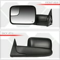 thumbnail image 3 of DNA Motoring For 94-02 Dodge Ram 1500 2500 3500 Black Manual Adjust Flip Up Towing Mirror Pair, 3 of 10