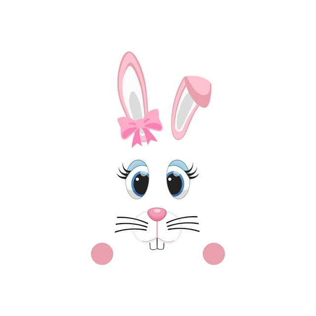 Yuarrent Calcomanía de conejito de Pascua para vacaciones Kits de decoración para fiestas