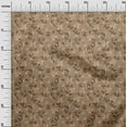 thumbnail image 3 of oneOone Rayon Tawny Brown Fabric Floral Retro Sewing Material Print Fabric By The Yard 56 Inch Wide, 3 of 5