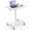 White, variant on Adjustable Height Mobile Desk with Locking Casters - Portable Standing Desk for Home Office, Brown